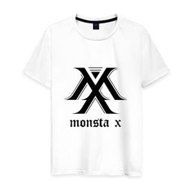 Мужская футболка хлопок с принтом MONSTA X_4 в Новосибирске, 100% хлопок | прямой крой, круглый вырез горловины, длина до линии бедер, слегка спущенное плечо. | Тематика изображения на принте: monsta x | монст х