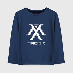 Детский лонгслив хлопок с принтом MONSTA X_5 в Новосибирске, 100% хлопок | круглый вырез горловины, полуприлегающий силуэт, длина до линии бедер | Тематика изображения на принте: monsta x | монст х