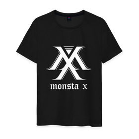 Мужская футболка хлопок с принтом MONSTA X_5 в Новосибирске, 100% хлопок | прямой крой, круглый вырез горловины, длина до линии бедер, слегка спущенное плечо. | Тематика изображения на принте: monsta x | монст х