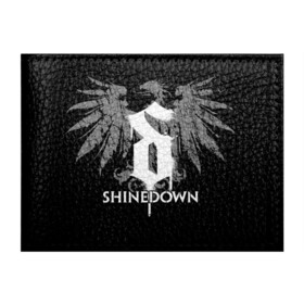 Обложка для студенческого билета с принтом Shinedown в Новосибирске, натуральная кожа | Размер: 11*8 см; Печать на всей внешней стороне | 