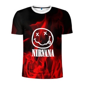 Мужская футболка 3D спортивная с принтом NIRVANA в Новосибирске, 100% полиэстер с улучшенными характеристиками | приталенный силуэт, круглая горловина, широкие плечи, сужается к линии бедра | nirvana | punk | rock | альтернативный хип хоп | группа | инди поп | музыка | музыкальное произведение | ноты | панк | регги | рок | синти поп