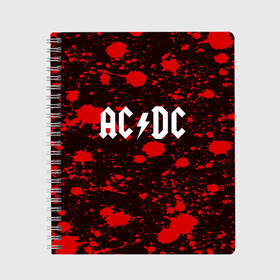 Тетрадь с принтом AC DC в Новосибирске, 100% бумага | 48 листов, плотность листов — 60 г/м2, плотность картонной обложки — 250 г/м2. Листы скреплены сбоку удобной пружинной спиралью. Уголки страниц и обложки скругленные. Цвет линий — светло-серый
 | ac dc | punk | rock | альтернативный хип хоп | группа | инди поп | музыка | музыкальное произведение | ноты | панк | регги | рок | синти поп
