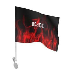 Флаг для автомобиля с принтом AC DC в Новосибирске, 100% полиэстер | Размер: 30*21 см | ac dc | punk | rock | альтернативный хип хоп | группа | инди поп | музыка | музыкальное произведение | ноты | панк | регги | рок | синти поп