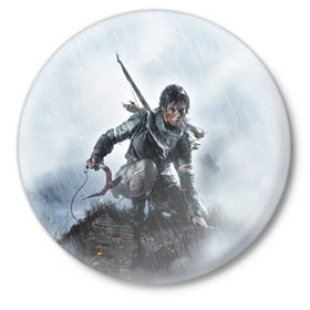 Значок с принтом Tomb Raider в Новосибирске,  металл | круглая форма, металлическая застежка в виде булавки | croft | lara | raider | tomb | гробниц | крофт | лара | расхитительница
