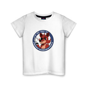 Детская футболка хлопок с принтом foxy в Новосибирске, 100% хлопок | круглый вырез горловины, полуприлегающий силуэт, длина до линии бедер | 5 ночей с фредди | five nights at freddy