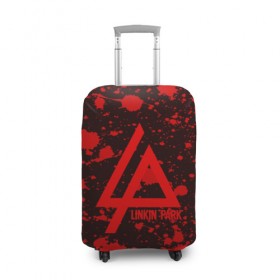 Чехол для чемодана 3D с принтом Linkin park в Новосибирске, 86% полиэфир, 14% спандекс | двустороннее нанесение принта, прорези для ручек и колес | linkin park | logo | music | pop | rock | usa | альтернатива | америка | металл | музыка | музыкальный | поп | рок | честер беннингтон