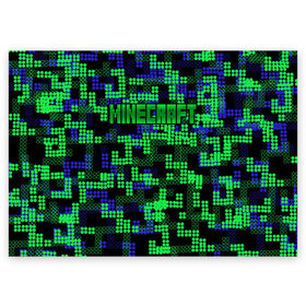 Поздравительная открытка с принтом Minecraft в Новосибирске, 100% бумага | плотность бумаги 280 г/м2, матовая, на обратной стороне линовка и место для марки
 | minecraft | miner | игра | инди | компьютерная | майнкрафт | мир | открытый | шахта | яркие