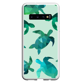 Чехол для Samsung Galaxy S10 с принтом Абстракция Черепахи Полигон в Новосибирске, Силикон | Область печати: задняя сторона чехла, без боковых панелей | Тематика изображения на принте: абстракция | градиент | животные | каникулы | лето | море | океан | отдых | отпуск | пляж | подводный мир | полигон | текстура | черепаха | черепахи