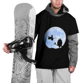 Накидка на куртку 3D с принтом Totoro and the moon в Новосибирске, 100% полиэстер |  | anime | moon | myneighbortotoro | night | stars | totoro | аниме | звезды | канта | кодомо | котобус | кусакабэ | луна | мэй | ночь | сусуватари | тацуо | тоторо | хаяомиядзаки | ясуко