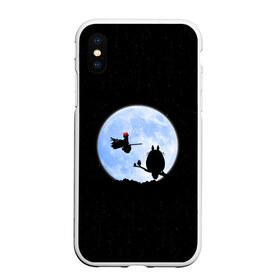 Чехол для iPhone XS Max матовый с принтом Totoro and the moon в Новосибирске, Силикон | Область печати: задняя сторона чехла, без боковых панелей | anime | moon | myneighbortotoro | night | stars | totoro | аниме | звезды | канта | кодомо | котобус | кусакабэ | луна | мэй | ночь | сусуватари | тацуо | тоторо | хаяомиядзаки | ясуко