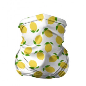 Бандана-труба 3D с принтом Лимоны в Новосибирске, 100% полиэстер, ткань с особыми свойствами — Activecool | плотность 150‒180 г/м2; хорошо тянется, но сохраняет форму | food | lemon | vegan | vegetarian | веган | вегетарианство | еда | лимон
