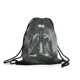 Рюкзак-мешок 3D с принтом TFK Exhale в Новосибирске, 100% полиэстер | плотность ткани — 200 г/м2, размер — 35 х 45 см; лямки — толстые шнурки, застежка на шнуровке, без карманов и подкладки | tfk | thousand foot krutch