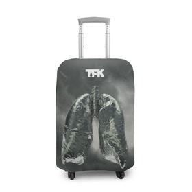 Чехол для чемодана 3D с принтом TFK Exhale в Новосибирске, 86% полиэфир, 14% спандекс | двустороннее нанесение принта, прорези для ручек и колес | tfk | thousand foot krutch
