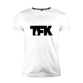 Мужская футболка премиум с принтом TFK logo black в Новосибирске, 92% хлопок, 8% лайкра | приталенный силуэт, круглый вырез ворота, длина до линии бедра, короткий рукав | tfk | thousand foot krutch