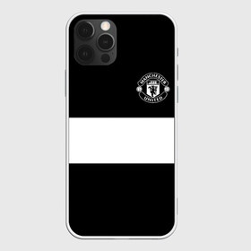 Чехол для iPhone 12 Pro с принтом FC Manchester United в Новосибирске, силикон | область печати: задняя сторона чехла, без боковых панелей | black   white | england | football | logo | manchester united | sport | англия | арт | лига | лого | манчестер юнайтед | спорт | текстура | фк | футбол | футбольный клуб | черно белый | эмблема