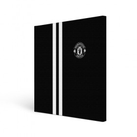 Холст квадратный с принтом Manchester United Black&White в Новосибирске, 100% ПВХ |  | england | football | logo | manchester united | sport | англия | арт | лига | лого | манчестер юнайтед | спорт | текстура | фк | футбол | футбольный клуб | эмблема