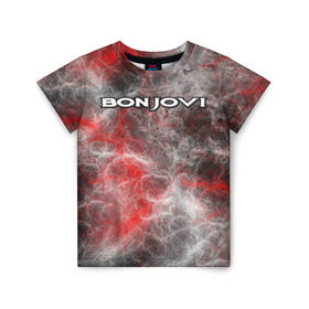 Детская футболка 3D с принтом Bon Jovi в Новосибирске, 100% гипоаллергенный полиэфир | прямой крой, круглый вырез горловины, длина до линии бедер, чуть спущенное плечо, ткань немного тянется | альтернативный | американская | глэм | готик | гранж | группа | метал | модные | музыка | пост | рок | хард