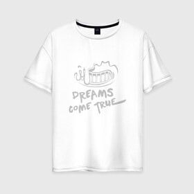 Женская футболка хлопок Oversize с принтом Bendy and the Ink Machine (Dreams come True) в Новосибирске, 100% хлопок | свободный крой, круглый ворот, спущенный рукав, длина до линии бедер
 | 0x000000123 | bendy | inc machine | бенди