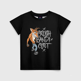Детская футболка 3D с принтом Crush Bandicoot 3d в Новосибирске, 100% гипоаллергенный полиэфир | прямой крой, круглый вырез горловины, длина до линии бедер, чуть спущенное плечо, ткань немного тянется | Тематика изображения на принте: crash | бандикут | краш | крэш