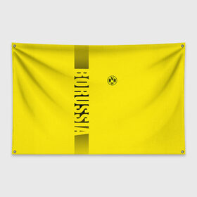Флаг-баннер с принтом BORUSSIA SPORT в Новосибирске, 100% полиэстер | размер 67 х 109 см, плотность ткани — 95 г/м2; по краям флага есть четыре люверса для крепления | боруссия | дортмунд