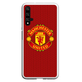 Чехол для Honor 20 с принтом Manchester United Knitted в Новосибирске, Силикон | Область печати: задняя сторона чехла, без боковых панелей | Тематика изображения на принте: england | football | logo | manchester united | pattern | sport | англия | арт | вязаный | лига | лого | манчестер юнайтед | переплет | свитер | спорт | текстура | узор | фк | футбол | футбольный клуб | эмблема