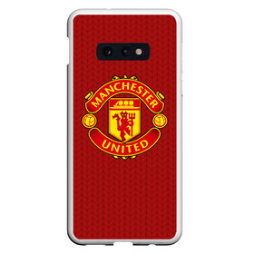 Чехол для Samsung S10E с принтом Manchester United Knitted в Новосибирске, Силикон | Область печати: задняя сторона чехла, без боковых панелей | Тематика изображения на принте: england | football | logo | manchester united | pattern | sport | англия | арт | вязаный | лига | лого | манчестер юнайтед | переплет | свитер | спорт | текстура | узор | фк | футбол | футбольный клуб | эмблема