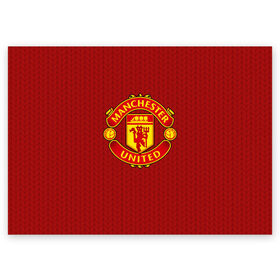 Поздравительная открытка с принтом Manchester United Knitted в Новосибирске, 100% бумага | плотность бумаги 280 г/м2, матовая, на обратной стороне линовка и место для марки
 | england | football | logo | manchester united | pattern | sport | англия | арт | вязаный | лига | лого | манчестер юнайтед | переплет | свитер | спорт | текстура | узор | фк | футбол | футбольный клуб | эмблема
