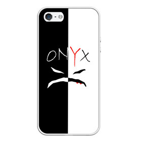 Чехол для iPhone 5/5S матовый с принтом ONYX в Новосибирске, Силикон | Область печати: задняя сторона чехла, без боковых панелей | Тематика изображения на принте: onyx | американская группа | группа | музыка | надпись | хип хоп