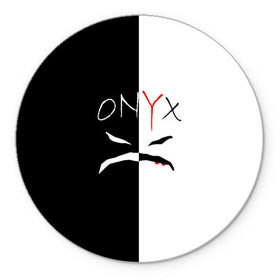 Коврик круглый с принтом ONYX в Новосибирске, резина и полиэстер | круглая форма, изображение наносится на всю лицевую часть | onyx | американская группа | группа | музыка | надпись | хип хоп