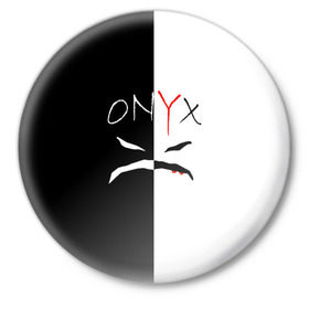 Значок с принтом ONYX в Новосибирске,  металл | круглая форма, металлическая застежка в виде булавки | onyx | американская группа | группа | музыка | надпись | хип хоп