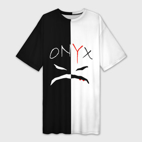 Платье-футболка 3D с принтом ONYX. в Новосибирске,  |  | onyx | американская группа | группа | музыка | надпись | хип хоп