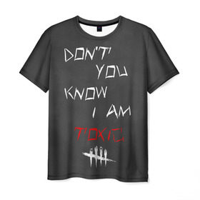 Мужская футболка 3D с принтом I am TOXIC в Новосибирске, 100% полиэфир | прямой крой, круглый вырез горловины, длина до линии бедер | Тематика изображения на принте: dbd | dead by daylight | toxic | дбд | токсик