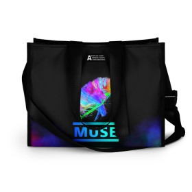 Сумка-шоппер 3D с принтом Muse в Новосибирске, 100% полиэстер | застегивается на металлическую кнопку; внутренний карман застегивается на молнию. Стенки укреплены специальным мягким материалом, чтобы защитить содержимое от несильных ударов
 | muse | альтернативный | группа | доминик ховард | крис уолстенхолм | мосе | моус | моусе | муз | муза | музе | музыка | мусе | мэттью беллами | прогрессивный | рок | симфонический | спейс | спейсрок