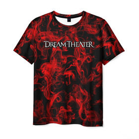 Мужская футболка 3D с принтом Dream Theater в Новосибирске, 100% полиэфир | прямой крой, круглый вырез горловины, длина до линии бедер | альтернативный | американская | глэм | готик | гранж | группа | метал | модные | музыка | пост | рок | хард