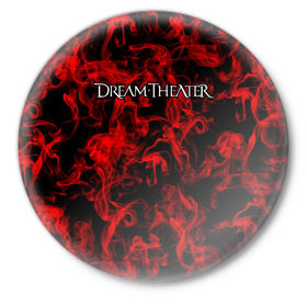 Значок с принтом Dream Theater в Новосибирске,  металл | круглая форма, металлическая застежка в виде булавки | альтернативный | американская | глэм | готик | гранж | группа | метал | модные | музыка | пост | рок | хард