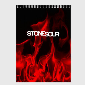 Скетчбук с принтом STONE SOUR в Новосибирске, 100% бумага
 | 48 листов, плотность листов — 100 г/м2, плотность картонной обложки — 250 г/м2. Листы скреплены сверху удобной пружинной спиралью | punk | rock | stone sour | альтернативный хип хоп | группа | инди поп | музыка | музыкальное произведение | ноты | панк | регги | рок | синти поп