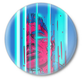 Значок с принтом Элджей в Новосибирске,  металл | круглая форма, металлическая застежка в виде булавки | sayonara boy | морген | сайонара | элджей