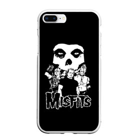 Чехол для iPhone 7Plus/8 Plus матовый с принтом Misfits в Новосибирске, Силикон | Область печати: задняя сторона чехла, без боковых панелей | horror | punk | rock | альтернатива | группа | мисфитс | неприкаянные | панк | рок | хоррор