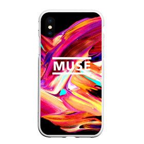 Чехол для iPhone XS Max матовый с принтом MUSE в Новосибирске, Силикон | Область печати: задняя сторона чехла, без боковых панелей | muse | punk | rock | альтернативный хип хоп | группа | инди поп | музыка | музыкальное произведение | ноты | панк | регги | рок | синти поп