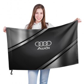 Флаг 3D с принтом AUDI SPORT в Новосибирске, 100% полиэстер | плотность ткани — 95 г/м2, размер — 67 х 109 см. Принт наносится с одной стороны | audi | auto | automobile | car | carbon | machine | motor | motor car | sport car | автомашина | ауди | бренд | легковой автомобиль | марка | спортивный автомобиль | тачка