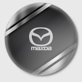 Значок с принтом MAZDA SPORT в Новосибирске,  металл | круглая форма, металлическая застежка в виде булавки | Тематика изображения на принте: 