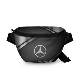 Поясная сумка 3D с принтом MERCEDES SPORT в Новосибирске, 100% полиэстер | плотная ткань, ремень с регулируемой длиной, внутри несколько карманов для мелочей, основное отделение и карман с обратной стороны сумки застегиваются на молнию | auto | automobile | car | carbon | machine | mercedes benz | motor | motor car | sport car | автомашина | бренд | легковой автомобиль | марка | спортивный автомобиль | тачка