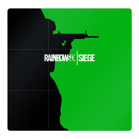 Магнитный плакат 3Х3 с принтом RAINBOW SIX SIEGE в Новосибирске, Полимерный материал с магнитным слоем | 9 деталей размером 9*9 см | cybersport | esports | pro league | r6 | rainbow | rainbow six | siege | six | армия | боевик | военные | война | игры | киберспорт | логотип | оперативники | радуга | шутер