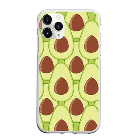 Чехол для iPhone 11 Pro матовый с принтом Авокадо в Новосибирске, Силикон |  | avocado | food | fruit | pattern | vegan | vegetarian | авокадо | веган | вегетарианство | еда | паттерн | правильное питание | фрукт