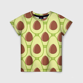 Детская футболка 3D с принтом Авокадо в Новосибирске, 100% гипоаллергенный полиэфир | прямой крой, круглый вырез горловины, длина до линии бедер, чуть спущенное плечо, ткань немного тянется | avocado | food | fruit | pattern | vegan | vegetarian | авокадо | веган | вегетарианство | еда | паттерн | правильное питание | фрукт
