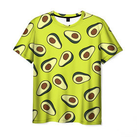 Мужская футболка 3D с принтом Авокадо в Новосибирске, 100% полиэфир | прямой крой, круглый вырез горловины, длина до линии бедер | avocado | food | fruit | pattern | vegan | vegetarian | авокадо | веган | вегетарианство | еда | паттерн | правильное питание | фрукт