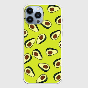 Чехол для iPhone 13 Pro Max с принтом Авокадо в Новосибирске,  |  | Тематика изображения на принте: avocado | food | fruit | pattern | vegan | vegetarian | авокадо | веган | вегетарианство | еда | паттерн | правильное питание | фрукт