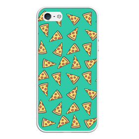 Чехол для iPhone 5/5S матовый с принтом Pizza в Новосибирске, Силикон | Область печати: задняя сторона чехла, без боковых панелей | food | pattern | pizza | vegan | vegetarian | веган | вегетарианство | еда | паттерн | пицца