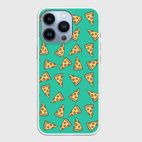 Чехол для iPhone 13 Pro с принтом Pizza в Новосибирске,  |  | Тематика изображения на принте: food | pattern | pizza | vegan | vegetarian | веган | вегетарианство | еда | паттерн | пицца