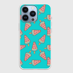 Чехол для iPhone 13 Pro с принтом Ice cream Watermelon в Новосибирске,  |  | food | ice cream | pattern | sweet | vegetarian | watermelon | арбуз | вегетарианство | еда | мороженое | паттерн | правильное питание | сладкое